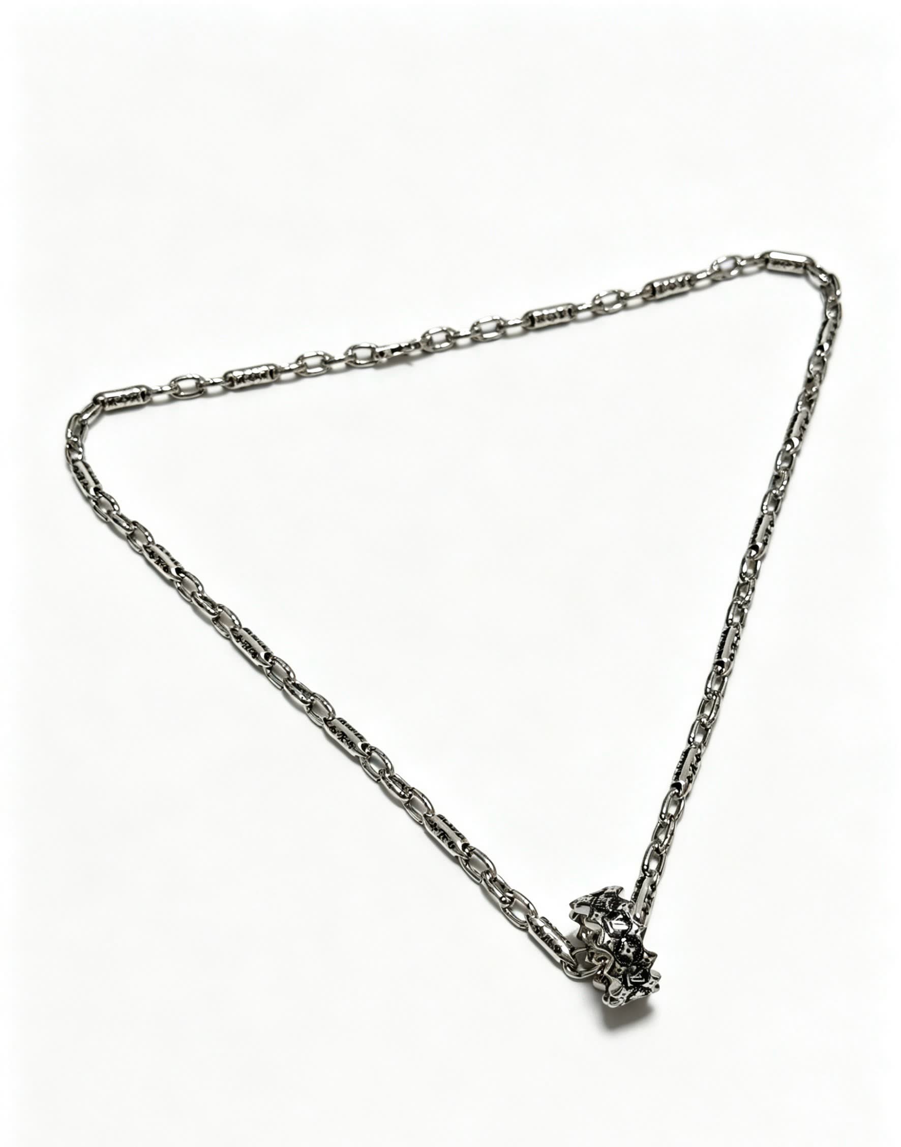 Louis Vuitton Silver Chain Necklace with Flower Clasp